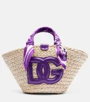 [Dolce & Gabbana] Dolce & Gabbana DG Majolica straw basket bag One Size beige
