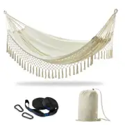 Brazilian Double Hammock with Tree Straps,Extra Large 94x63IN,2 Persons Hammo...