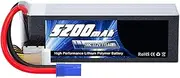 6S 22.2V 100C 5200mAh Lithium Ion FPV Drone Battery EC5 Plug Compatible with Airplanes Helicopters RC Cars Trucks Boats Accessories