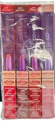 Covergirl Simply Ageless Lip Flip Liner Set Of 4 Red Espresso Burgundy Petal