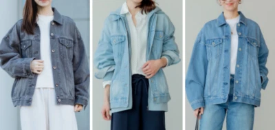 UNIQLO Denim oversized jacket Women's 3 Colors Gray/Light Blue/Blue XS-3XL