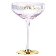 LMD Bride Holographic 300ml Stemmed Coupe Glass Cup Round Party Drinkware