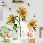 Sunflower Removable Wall Decal Stickers Squirrel Butterfly Wall Art Decor AU