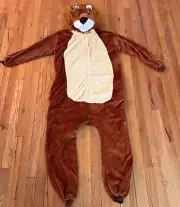 Lion Costume Wizard of Oz Lion King Halloween Hooded Jumpsuit Size Medium NEW