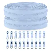 10 Yards Bulk Zipper #5 Zippers for Sewing Sky Blue Nylon Coil Zipper by The ...