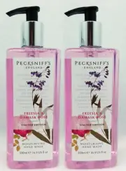 2 Pecksniffs England FREESIA & DAMACK ROSE Moisturizing Liquid Hand Wash Soap