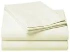 Off White Cotton Blend Single Double Queen King Fitted Sheet Pillowcases Set
