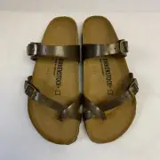 Birkenstock New with Box Mayari Golden Brown Birko-Flor Narrow - Select Size