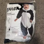 Toddler One-Piece Panda Hooded Jumpsuit 3T (3-4) Costume NEW! SEE!