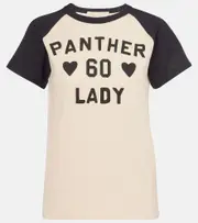 [Valentino] Valentino Printed cotton jersey T-shirt AU 14 white
