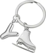 [LIKGREAT] Ice Skate Keychain for Unisex Stainless Steel Figure Skating Initial Ice Skating Charm Keyring Handbag Decoration