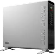 [De'Longhi] SlimStyle Panel Convector Heater HCX9124E, Wall Mountable Home Heater for Medium to Large Rooms, Safety Thermostat, 24-Hour Timer, 2400W, White