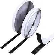 Beatifufu 2 Rolls DIY Hook Loop Tape Self Adhesive Fastening Strips for Home Office Durable Adhesive Tapes for Organizing Fixing Carpets Curtains More