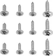 SING F LTD 200PCS Self Tapping Screws Stainless Steel Self Tapping Machine Screws Full Threaded Cross Slot Pan Head Screw Fasteners M2x8 M2x10 M2.6x8 M3x12 50PCS Each Size