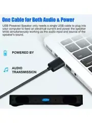 1x USB Port Multimedia Mini Speaker For PC Laptop Black Computer Portable nice