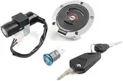 XEBRAD Motorcycle Gas Tank Fuel Cap, Ignition Switch Lock Keys Set, for Grom 125 2016-2018 Motorcycle Ignition Switch Key
