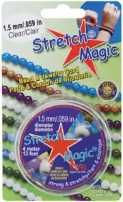 Pepperell SMT-04-01 Stretch Magic Bead & Jewelry Cord 1.5mmX4m-Clear (6Pk)