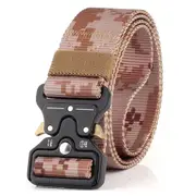 3.8cm Men Tactical Belt Army Fans Outdoor Training Belt - Desert camouflage