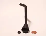 Black Malm Style Conical Fireplace 1/24 Half Scale With Pipe Collar and Logs