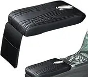 Auto Armrest Box Cushion - Car Center Console Cover with Tissue Box Design,PU Leather Car Armrest Seat Box Cover, Car Armrest Booster Pad, Car Armrest Cushion