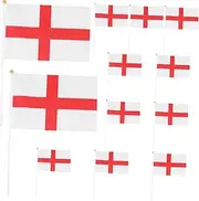 KOMBIUDA 12pcs England Mini Flag Stick British Hand Waving Flag for Soccer Games Patriotic Decor Lightweight for Party