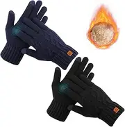 [TUONYIS] Winter Gloves for Women Thermal Touch Screen Gloves Knit Thermal Gloves Warm Liner Running Gloves Outdoor Climbing Driving Biking Gloves.