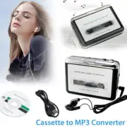 Cassette Player Portable Converter Recorder Convert Tapes to Digital MP3 silver