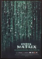 Modern FILM POSTER Postcard: the Wachowski Brothers' ENTER MATRIX. Free UK Post