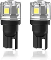 2 LED Bulbs LM-C1 DC12V T10 Wedge Bulb Back Lamp Tail Lamp Brake Lamp Diffusion Lens Non-polarized 3030 Chip White