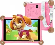 Kids Tablet, 8 Inch Android 13 Kids Tablet，32GB, WiFi 6, Parental Controls, Dual Camera, Rugged Case, Adjustable Strap, Pre-Loaded Apps, Kids App Pre-Installed，Pink