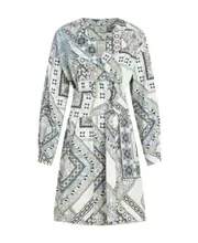PATCHWORK SHIRT DRESS IT40,IT44,IT42,IT46 White