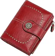 [Generic] Card Holder Women Wallet - Leather Card Organizer with RFID Protection, Compact Card Wallet | Slim Wallet, Multiple Card Slot Holder, Portable Women Wallet for Travel and Daily Use, red, 説明を参照してください