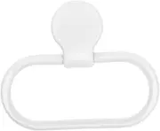 LOORGVEL Towel Holder Ring No Drill Self Adhesive Towel Rack for Bathroom and Kitchen Durable Material White Towel Holder for Easy Installation and Organization