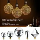 Screw connector E27 holder Glass Party Lamp 3D Fireworks Bulb Edison
