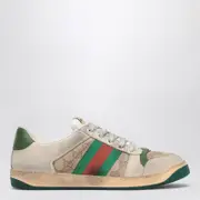 [GUCCI] Beige Screener sneakers in Original GG fabric 9,5 UK Beige