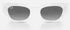 RAY-BAN Pulse RB4430 ZENA BIO Based Polished White / Grey Lenses Size 49 M