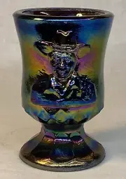 Boyd Glass Hopalong Cassidy Toothpick Holder In Blackberry Carnival