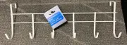 Over The Door Hook Rack Hanger - 2 Pack Organizer Rack Hanger for Clothes White