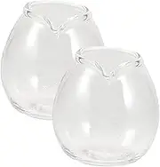 2pcs Mini Glass Milk Pitcher Japanese Style Milk Cup for Sauce Sauce Seasoning Elegant Compact