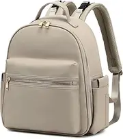 LORADI Medium Diaper Bag Backpack with Storller Clips, Faux Leather Cute Diaper Backpack with Anti-Theft Pocket