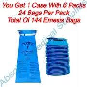 *144-Pack* Medline Clean Sack Emesis Bags For Sickness Cleanup Blue NON80328