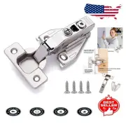 30 Count Full Overlay Soft Close Hinges - Stainless Steel for Kitchen Cabinets