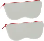 [FOMIYES] 2Pcs Silicone Eyeglass Cases for Women Zippered Sunglasses Pouch Portable Glasses Carrier for Outdoor Storage Protects Lenses From Scratches and Breakage