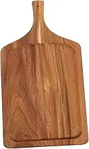 NOLITOY Acacia Wood Serving Tray Multi Functional Steak Pizza Board Kitchen Cutting Board for Charcuterie Bread Serving Wood Design