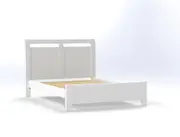 King Single Belleville (Custom Made) Semi Sleigh Bed - Light Walnut