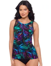 [Miraclesuit Swim] Palma Paradiso Ursula Underwired High Neck Tankini Top in Multi