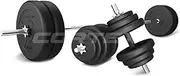 CORTEX 85kg EnduraShell Barbell & Dumbbell Weight Set Weight Lifting Weight Plate Bars Home Gym