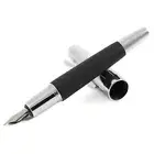 Faber-Castell e-motion Fountain Pen Wood & Polished Chrome - Black