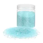 454g Crushed Glass Chips 3-6mm Irregular Broken Sprinkles Glass, Navy Blue