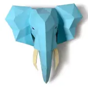 Elephant Head Paper Sculpture,Pre-cut DIY Papercraft Kit